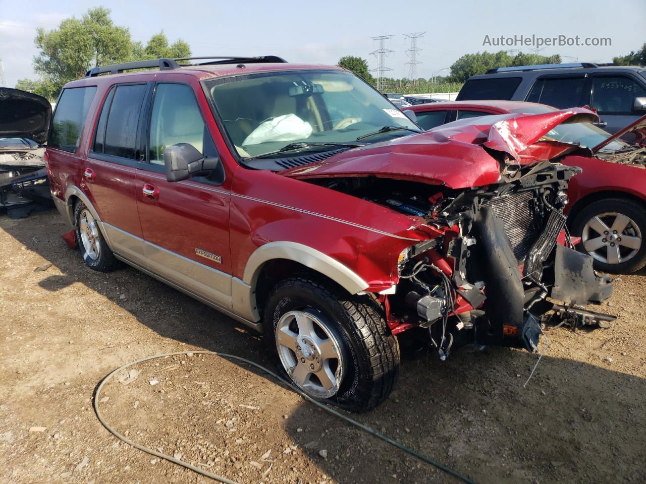 2008 Ford Expedition Eddie Bauer Red vin: 1FMFU18538LA12444