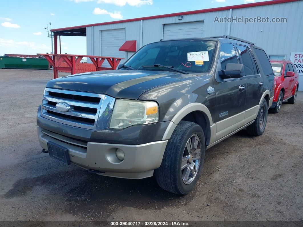 2008 Ford Expedition Eddie Bauer/king Ranch Gray vin: 1FMFU18538LA13576