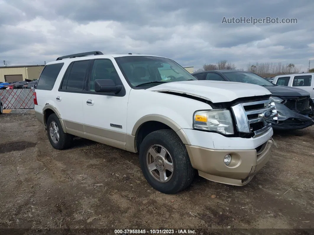 2007 Ford Expedition Eddie Bauer White vin: 1FMFU18577LA15409