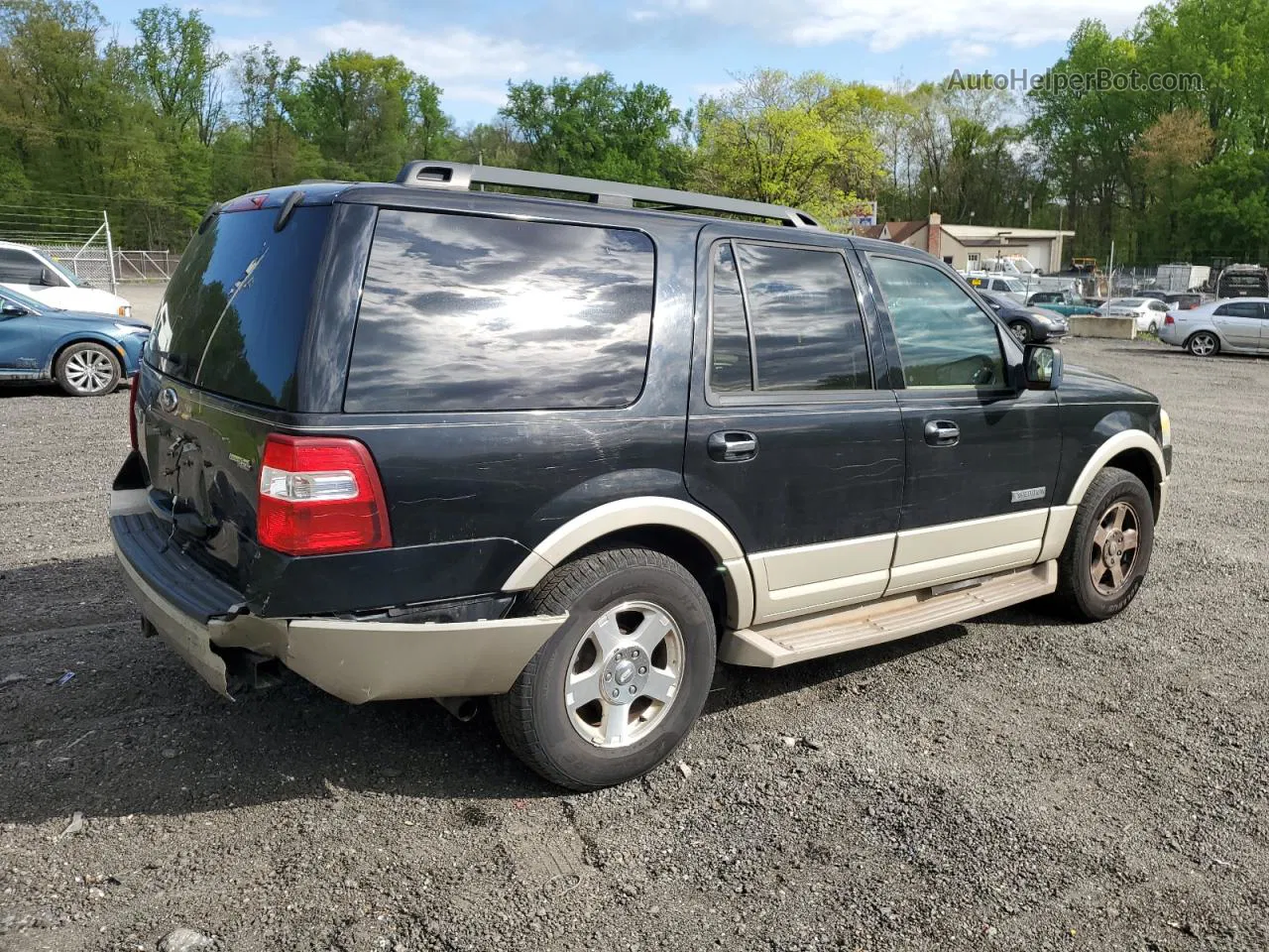 2008 Ford Expedition Eddie Bauer Black vin: 1FMFU18578LA33913