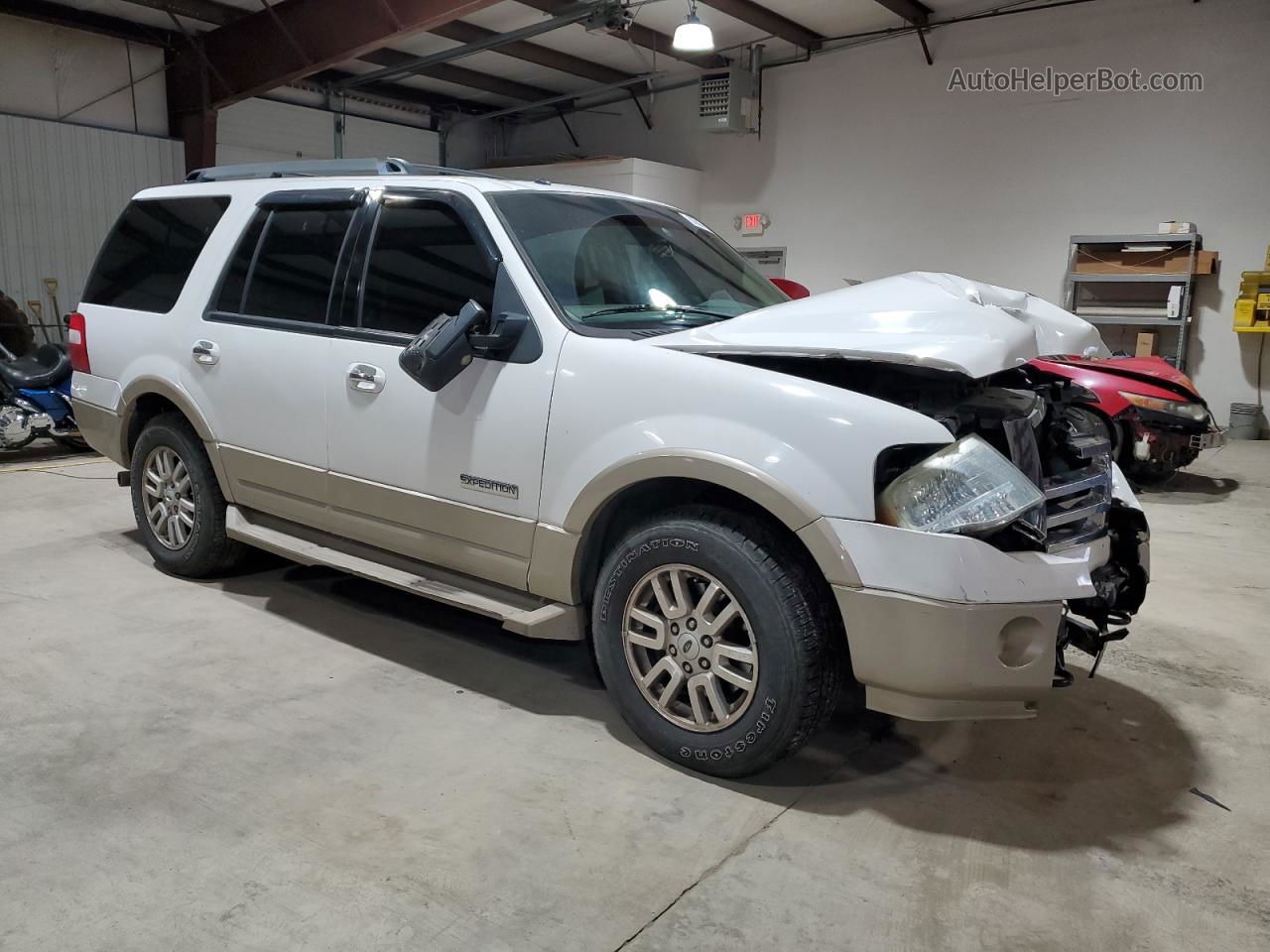 2007 Ford Expedition Eddie Bauer Белый vin: 1FMFU18587LA09859