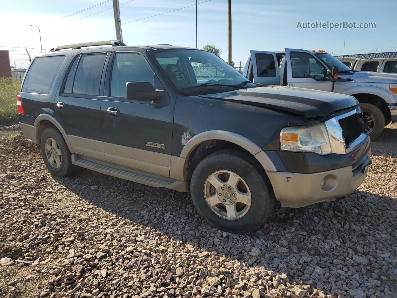 2007 Ford Expedition Eddie Bauer Gray vin: 1FMFU18587LA75652