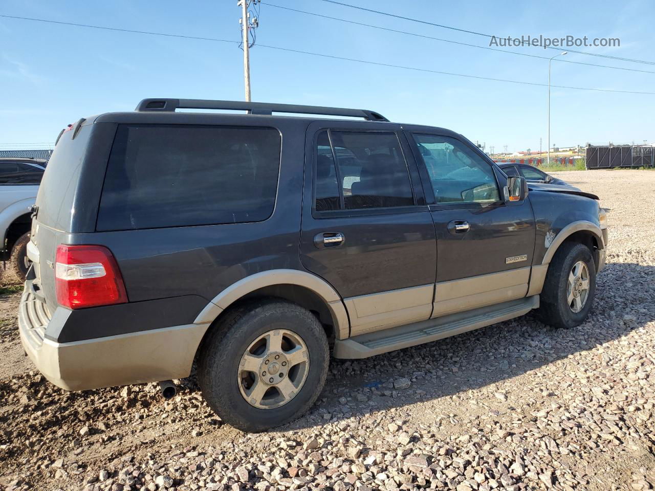 2007 Ford Expedition Eddie Bauer Серый vin: 1FMFU18587LA75652