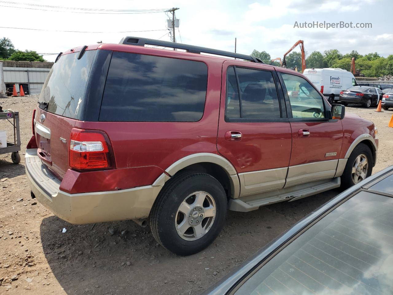 2007 Ford Expedition Eddie Bauer Red vin: 1FMFU18597LA61498