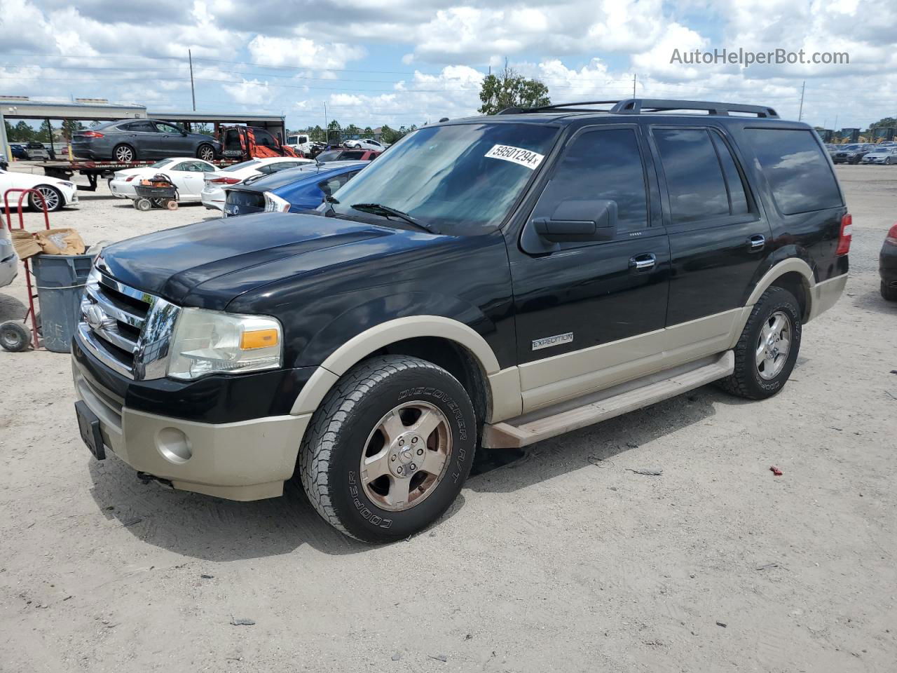 2007 Ford Expedition Eddie Bauer Black vin: 1FMFU18597LA89558
