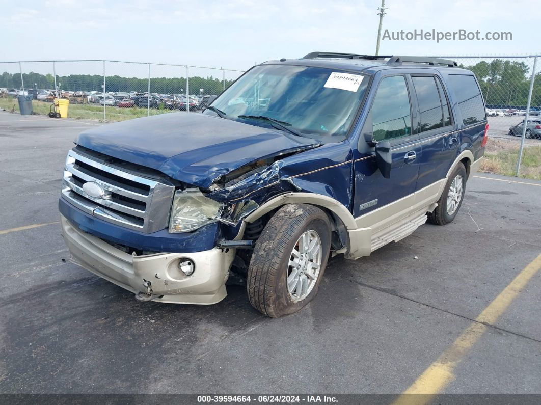 2008 Ford Expedition Eddie Bauer/king Ranch Blue vin: 1FMFU18598LA00654