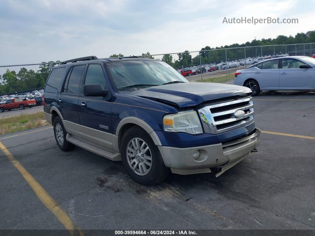 2008 Ford Expedition Eddie Bauer/king Ranch Blue vin: 1FMFU18598LA00654