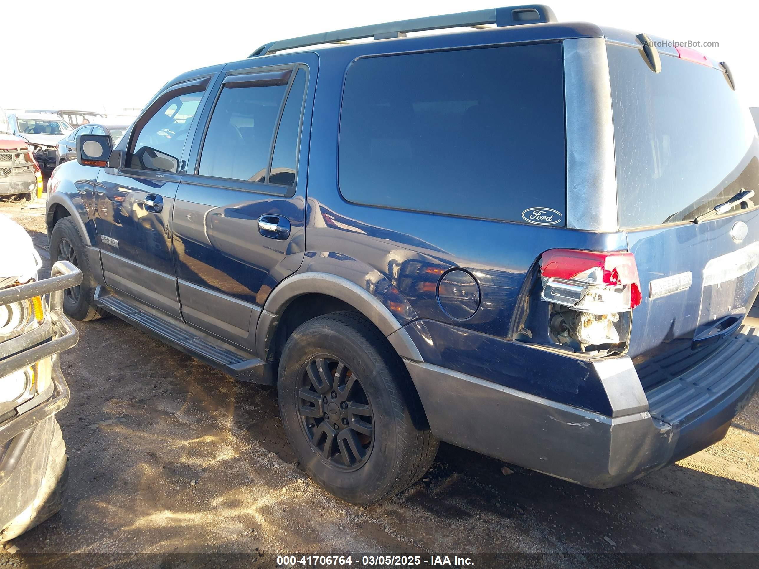 2007 Ford Expedition Eddie Bauer Синий vin: 1FMFU185X7LA01021