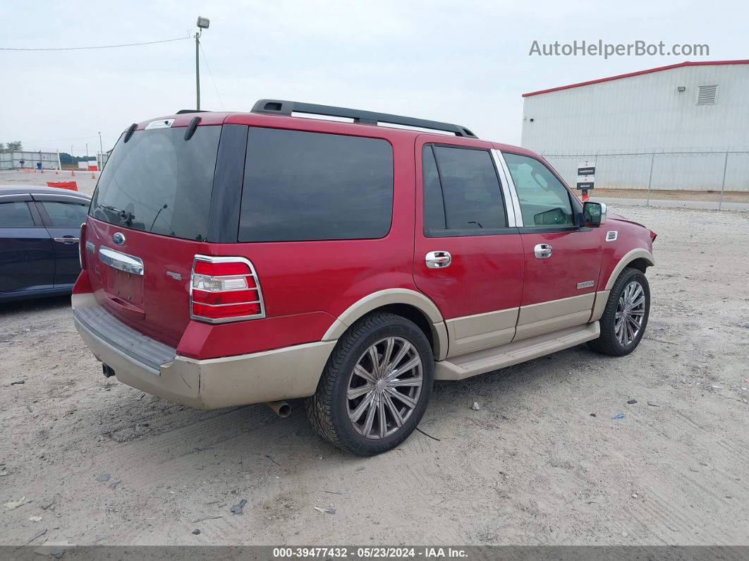 2007 Ford Expedition Eddie Bauer Красный vin: 1FMFU185X7LA98625