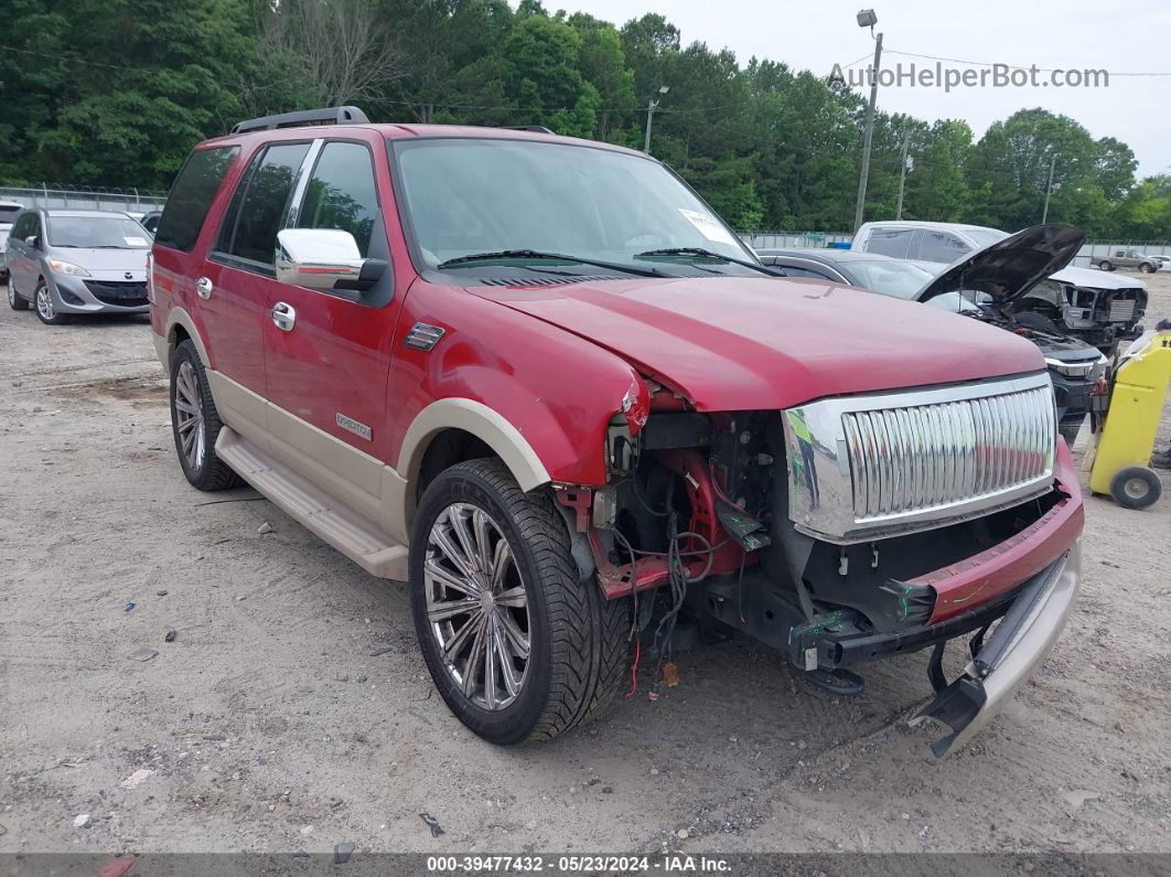 2007 Ford Expedition Eddie Bauer Красный vin: 1FMFU185X7LA98625