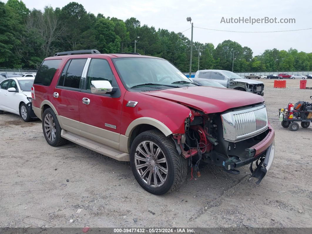 2007 Ford Expedition Eddie Bauer Красный vin: 1FMFU185X7LA98625