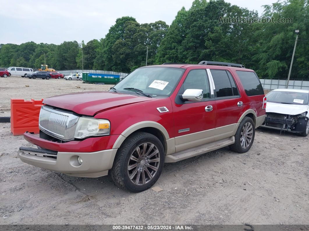 2007 Ford Expedition Eddie Bauer Красный vin: 1FMFU185X7LA98625
