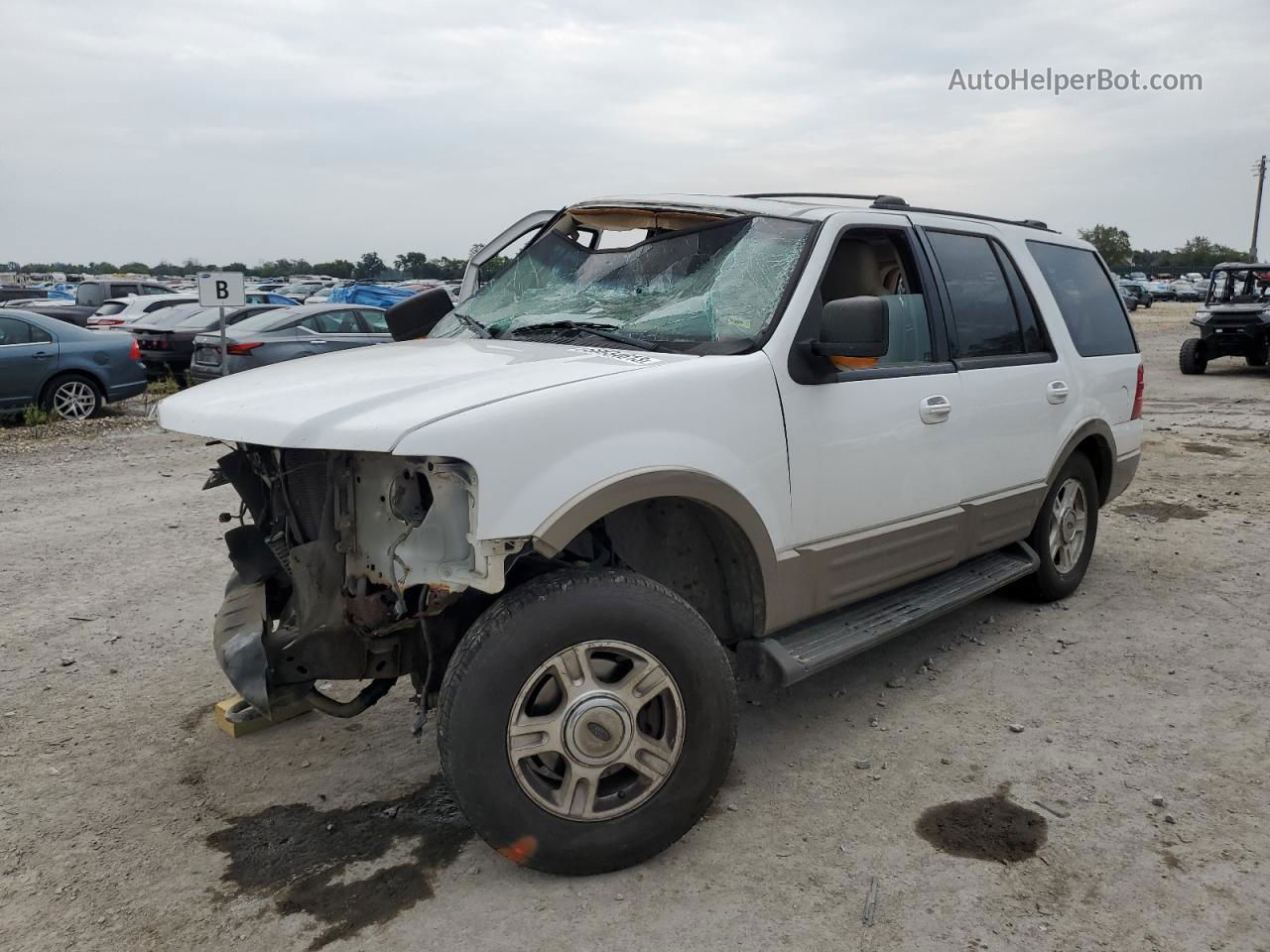 2003 Ford Expedition Eddie Bauer White vin: 1FMFU18L33LA41918