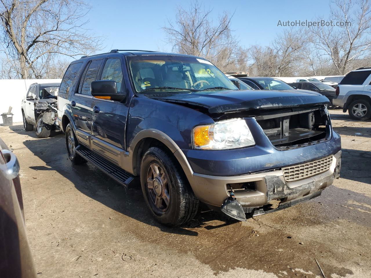 2003 Ford Expedition Eddie Bauer Blue vin: 1FMFU18L33LA90505