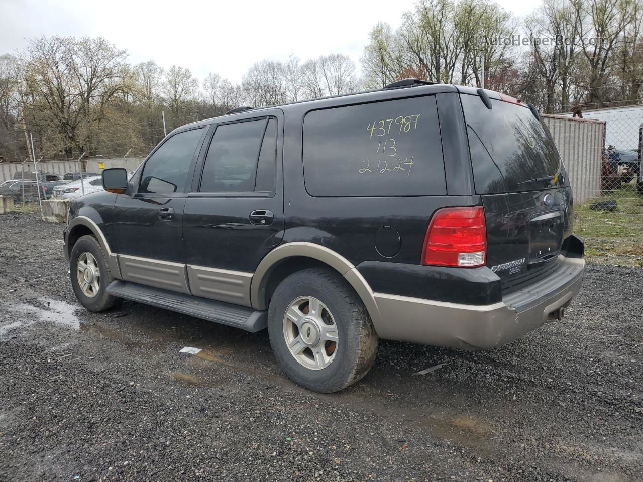 2003 Ford Expedition Eddie Bauer Black vin: 1FMFU18L43LB17761