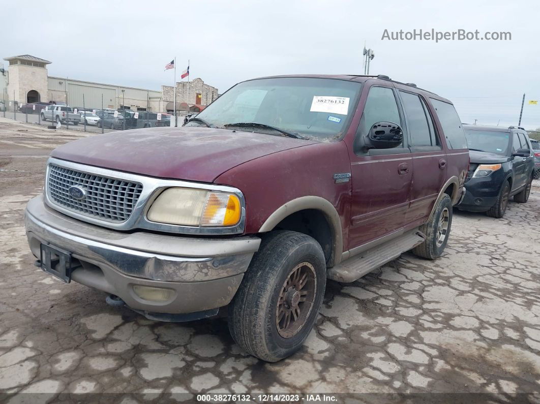 2001 Ford Expedition Eddie Bauer Maroon vin: 1FMFU18L51LA06746