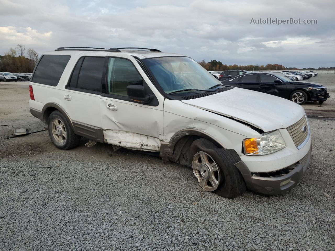 2003 Ford Expedition Eddie Bauer White vin: 1FMFU18L53LA15451