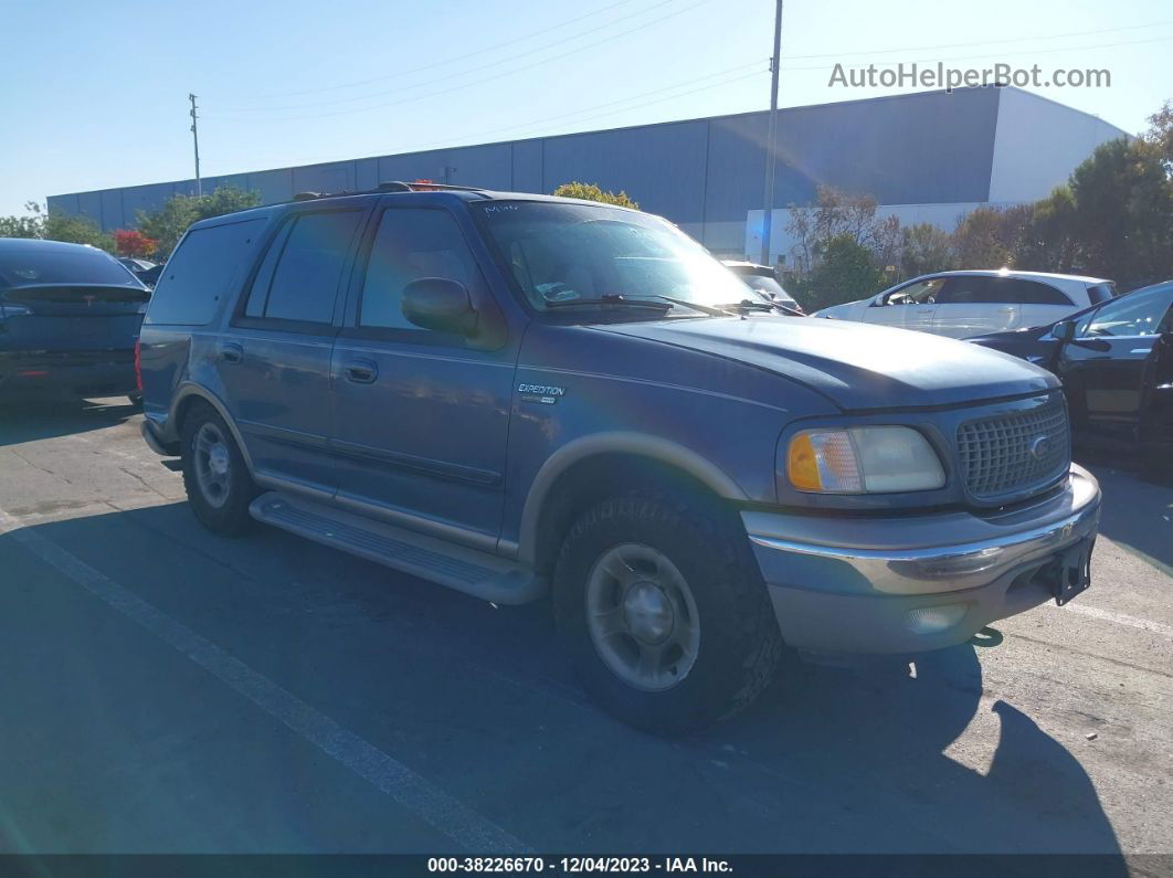 2001 Ford Expedition Eddie Bauer Blue vin: 1FMFU18L61LA21045