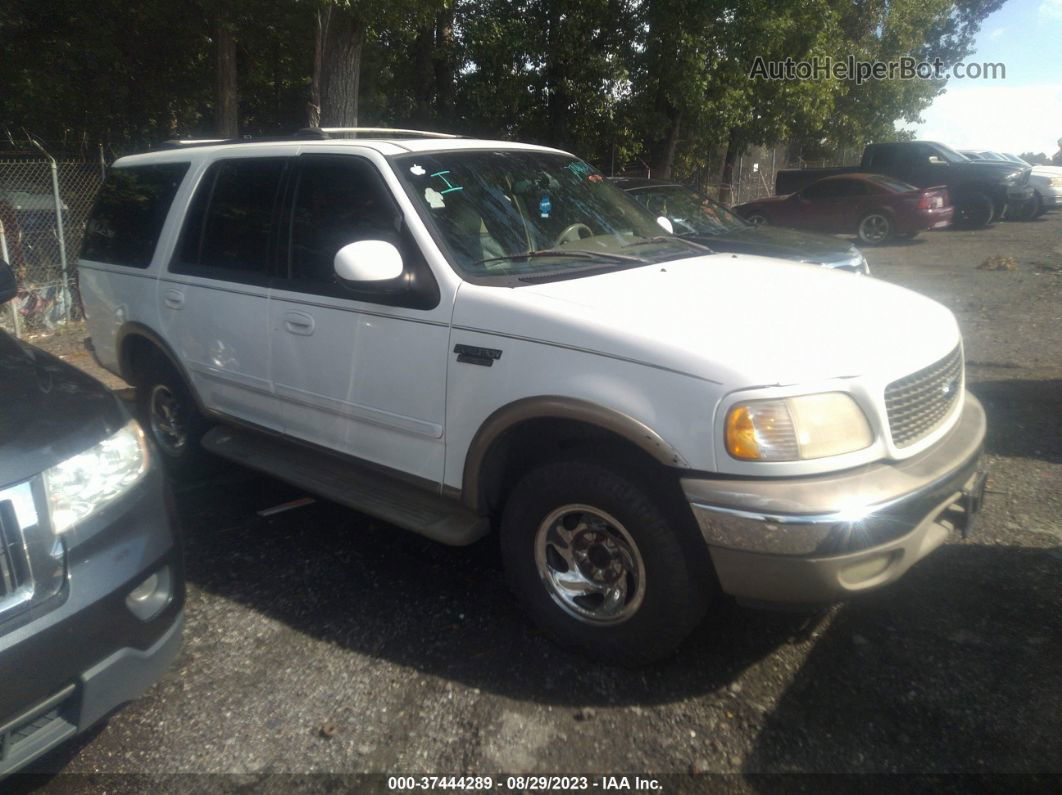 2001 Ford Expedition Eddie Bauer White vin: 1FMFU18L71LB64523