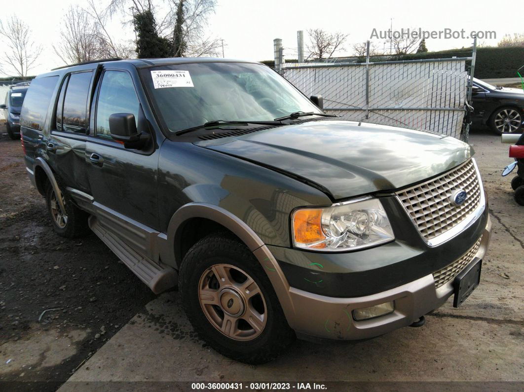 2003 Ford Expedition Eddie Bauer Green vin: 1FMFU18L73LC49297