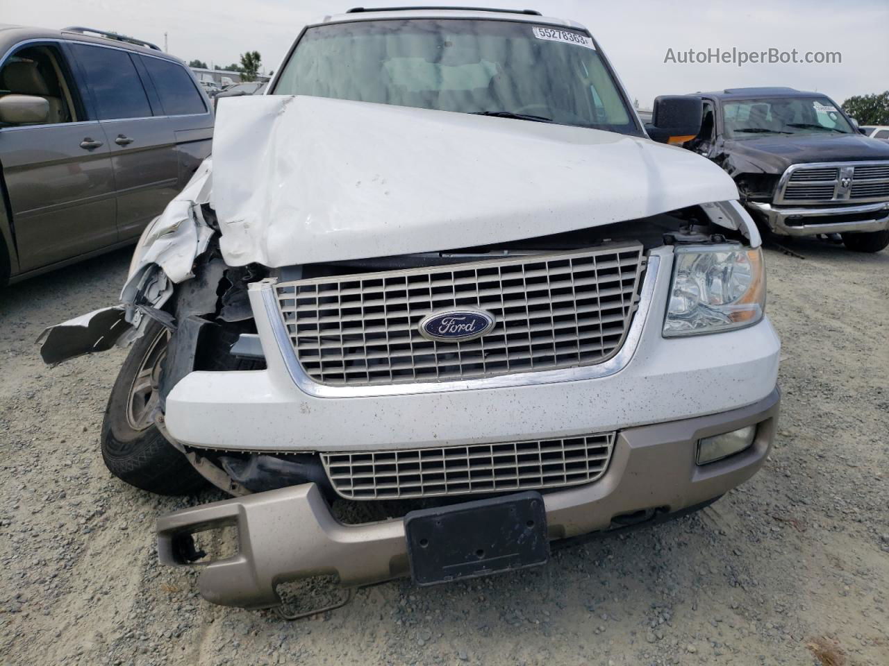 2003 Ford Expedition Eddie Bauer White vin: 1FMFU18L83LA81539