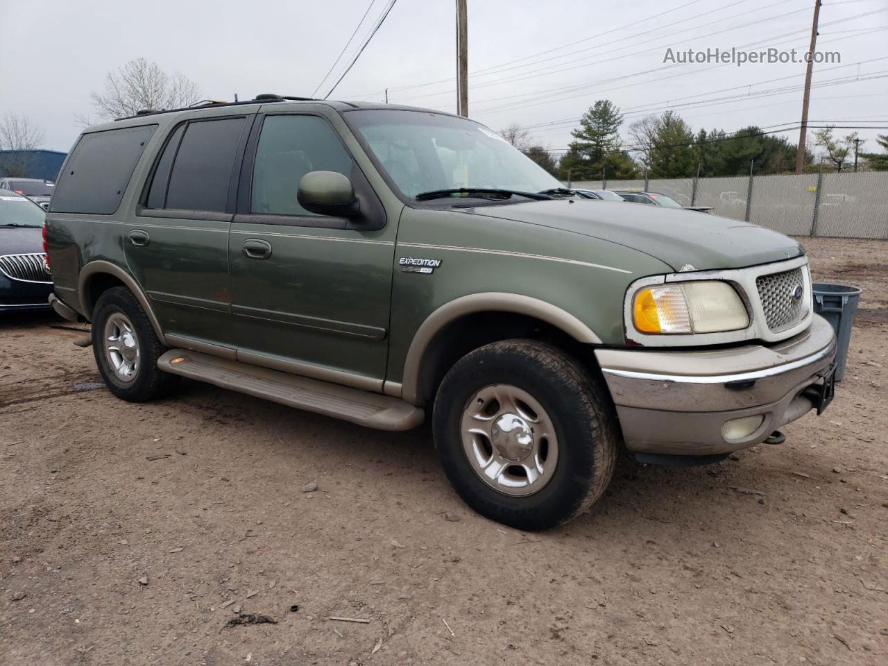 2000 Ford Expedition Eddie Bauer Green vin: 1FMFU18L8YLB06186