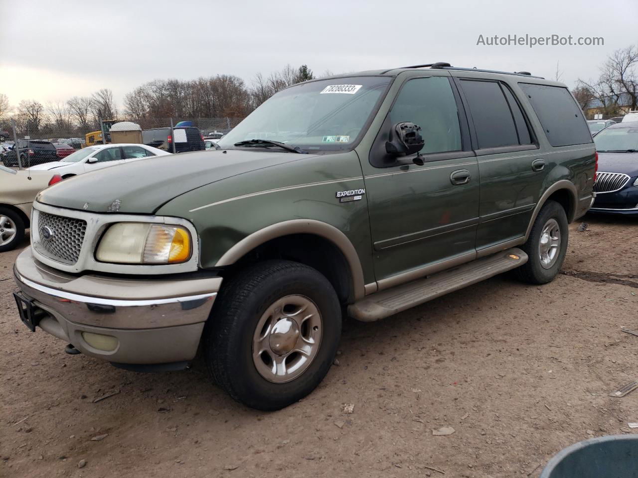 2000 Ford Expedition Eddie Bauer Green vin: 1FMFU18L8YLB06186