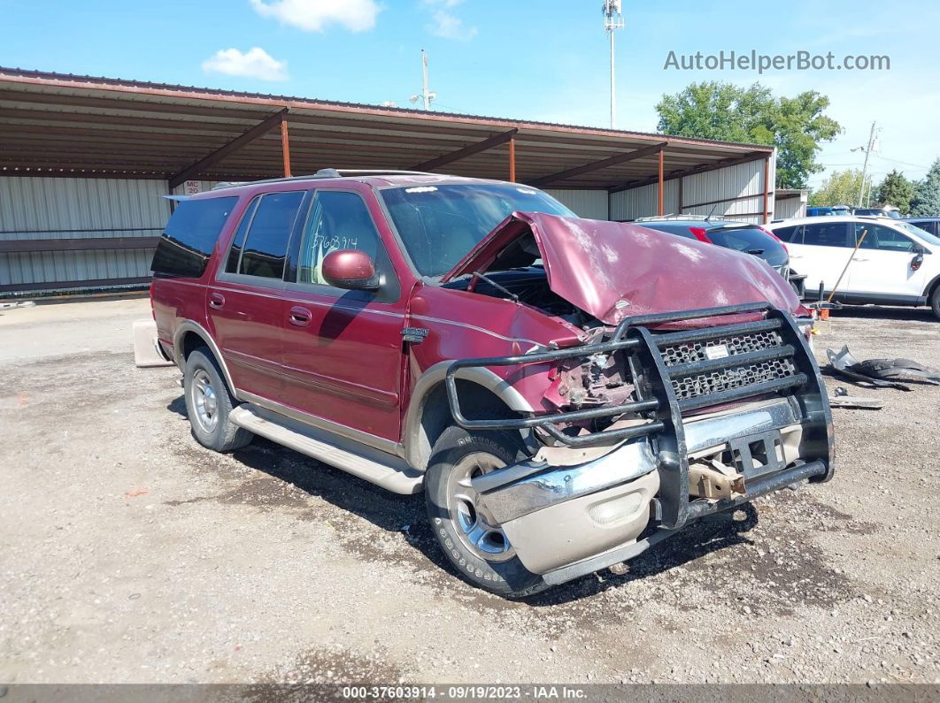 2001 Ford Expedition Eddie Bauer Maroon vin: 1FMFU18L91LB06848