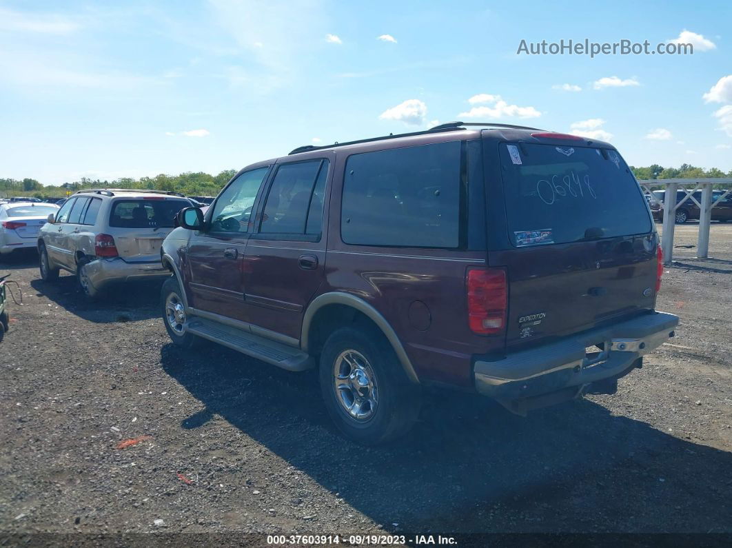 2001 Ford Expedition Eddie Bauer Maroon vin: 1FMFU18L91LB06848