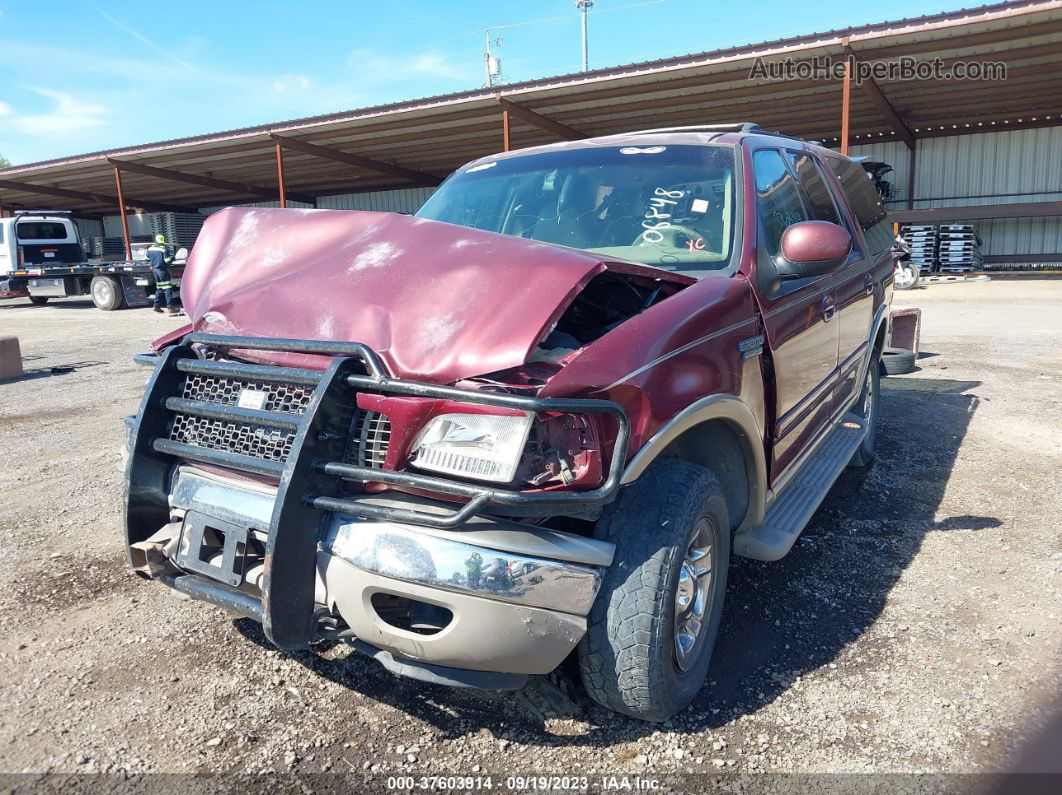 2001 Ford Expedition Eddie Bauer Maroon vin: 1FMFU18L91LB06848