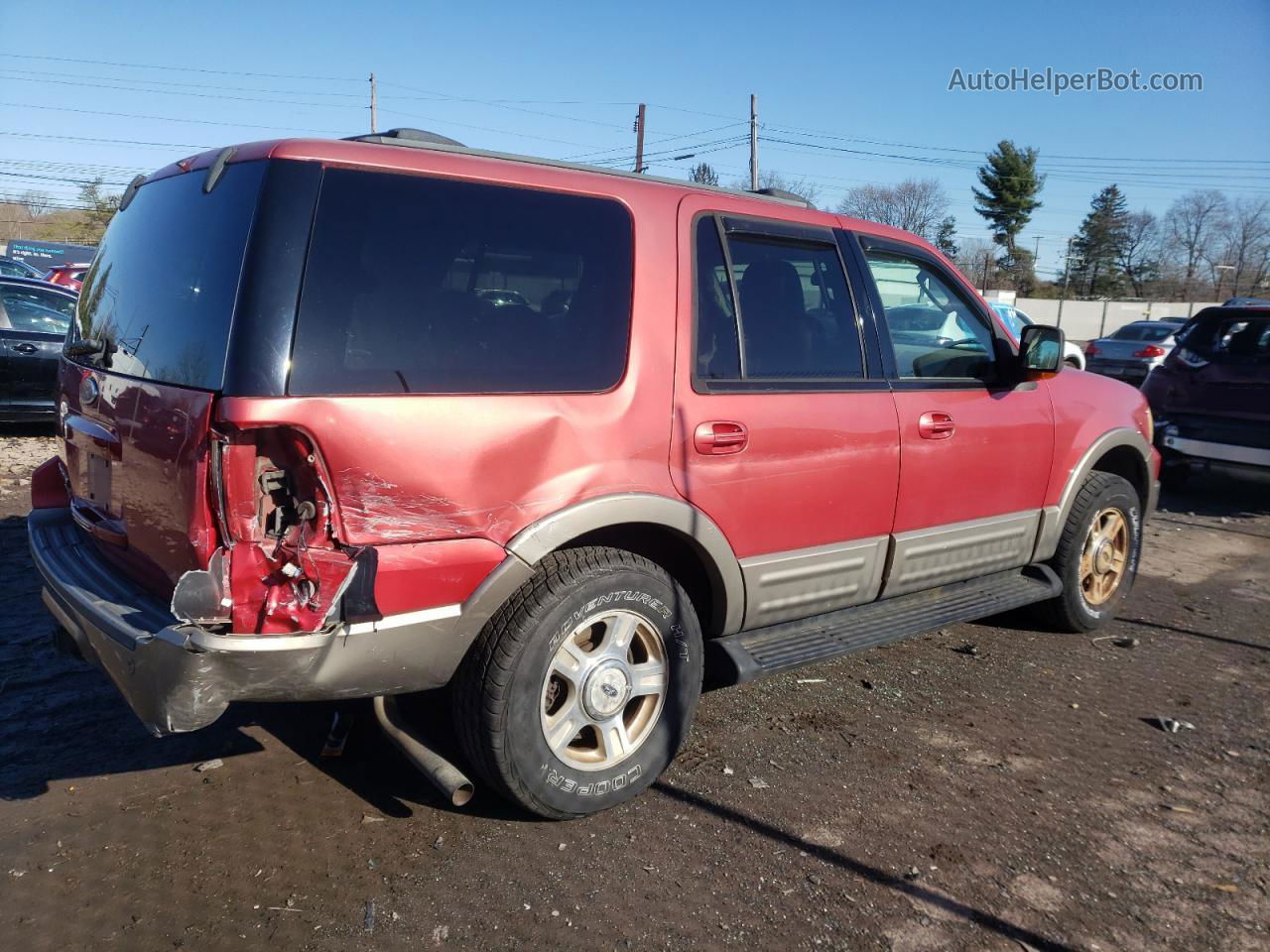 2003 Ford Expedition Eddie Bauer Red vin: 1FMFU18L93LB43174