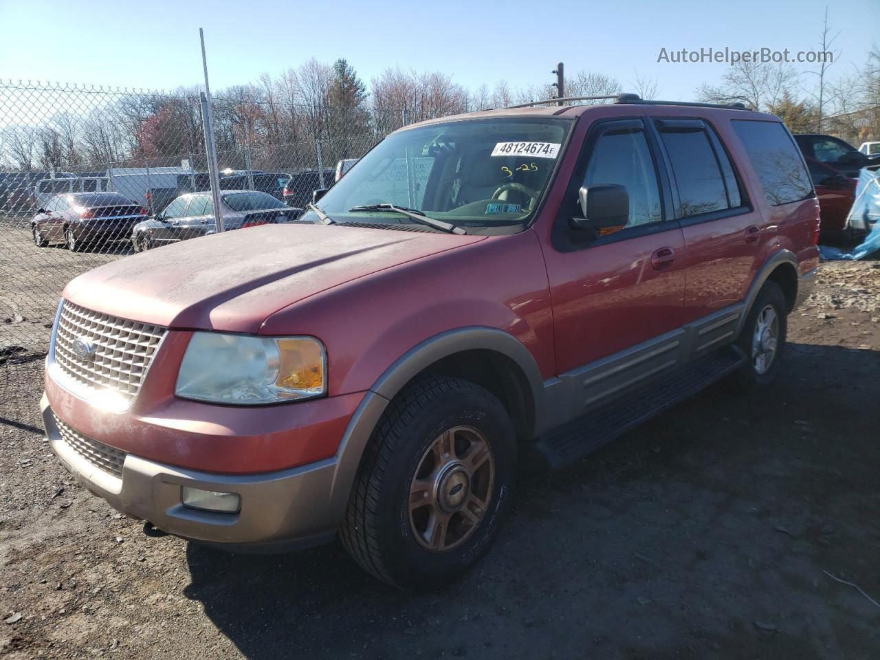 2003 Ford Expedition Eddie Bauer Red vin: 1FMFU18L93LB43174