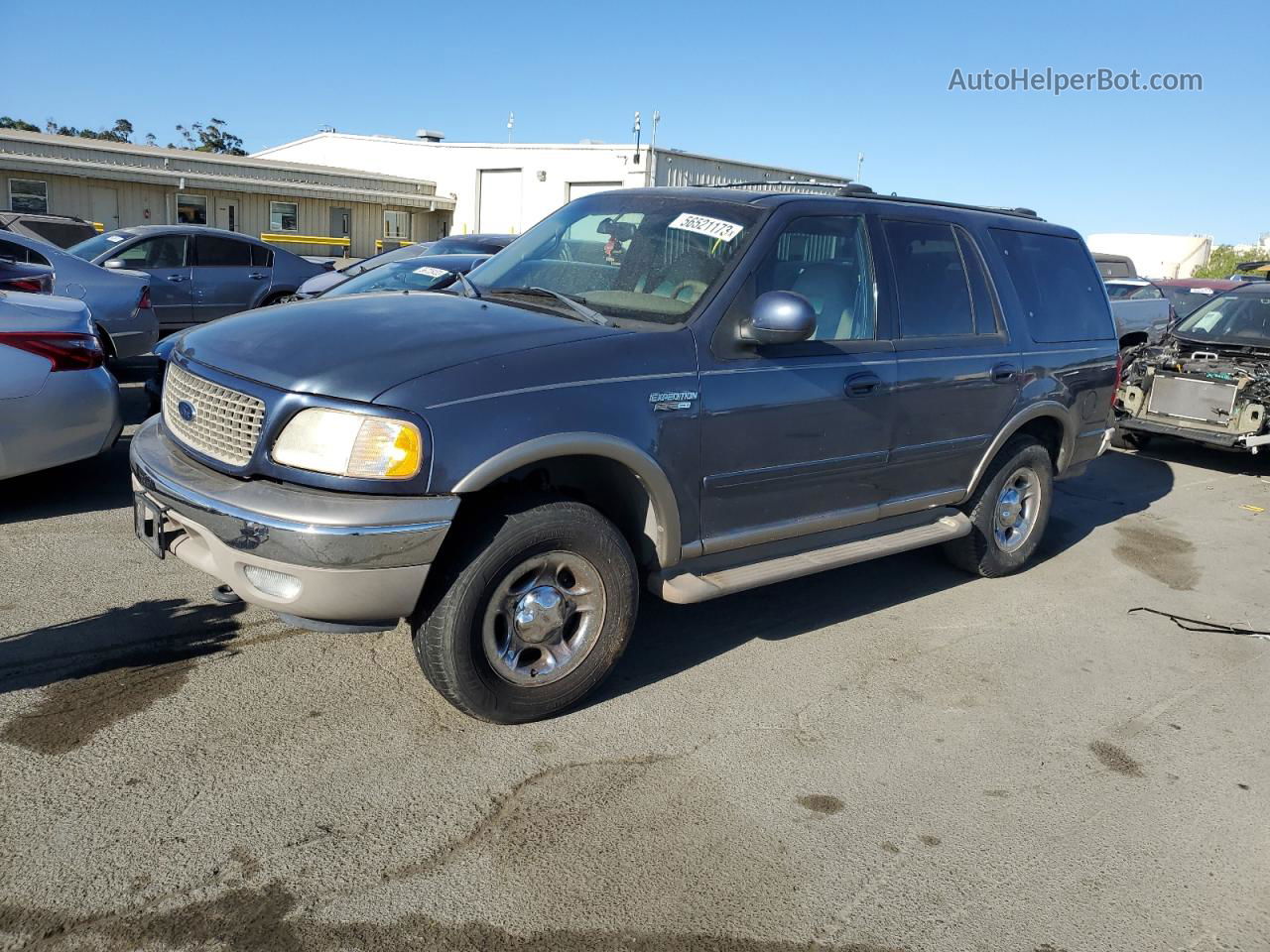 2001 Ford Expedition Eddie Bauer Синий vin: 1FMFU18LX1LB36859