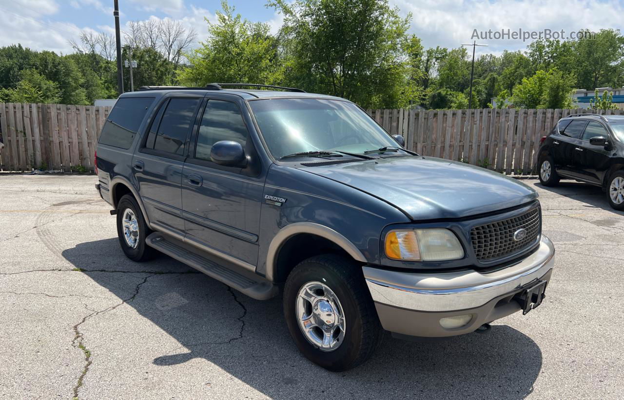 2001 Ford Expedition Eddie Bauer Blue vin: 1FMFU18LX1LB61387