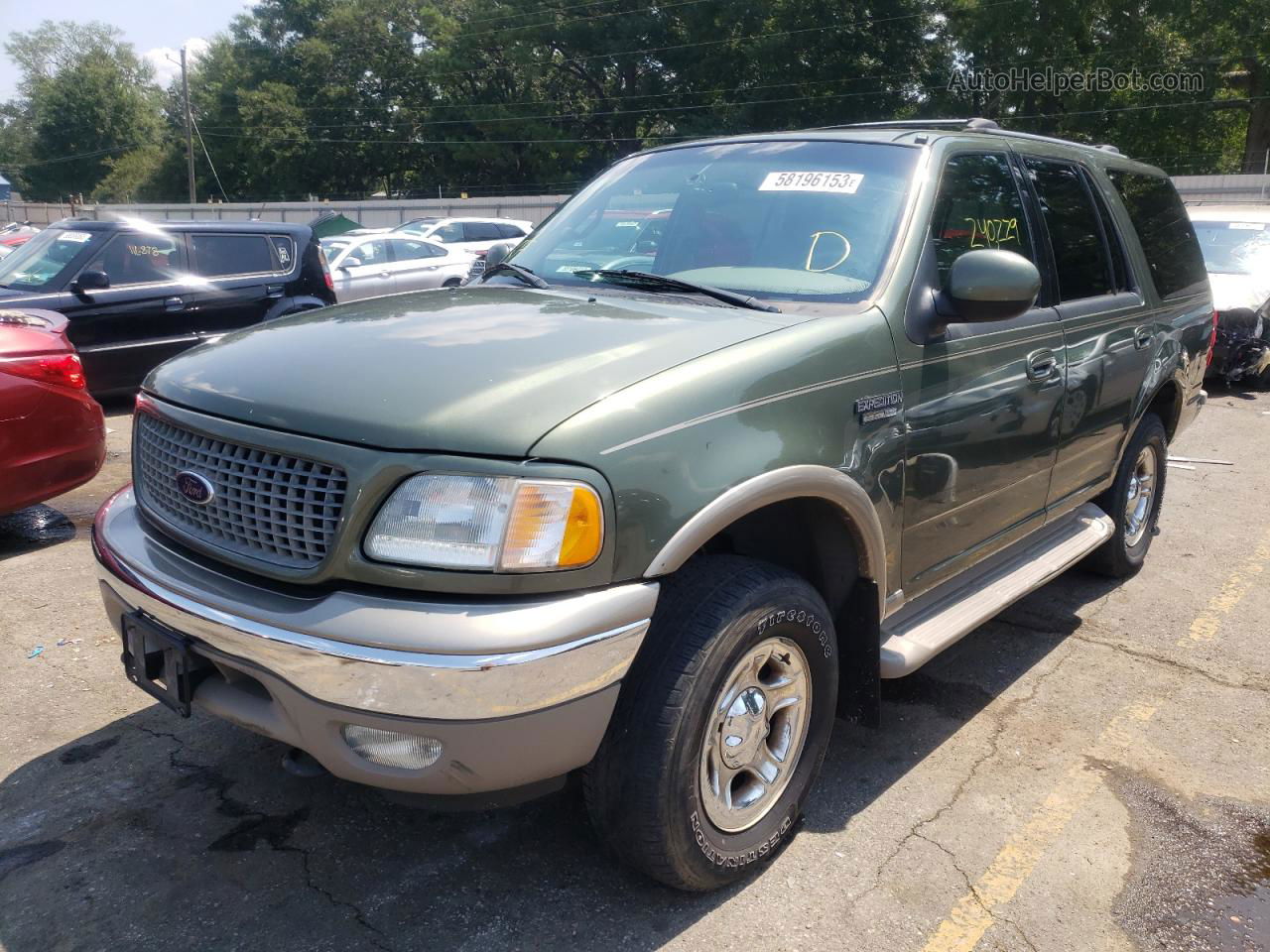 2000 Ford Expedition Eddie Bauer Green vin: 1FMFU18LXYLB91676