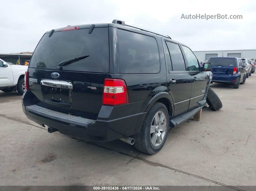 2008 Ford Expedition Limited Black vin: 1FMFU19508LA00704