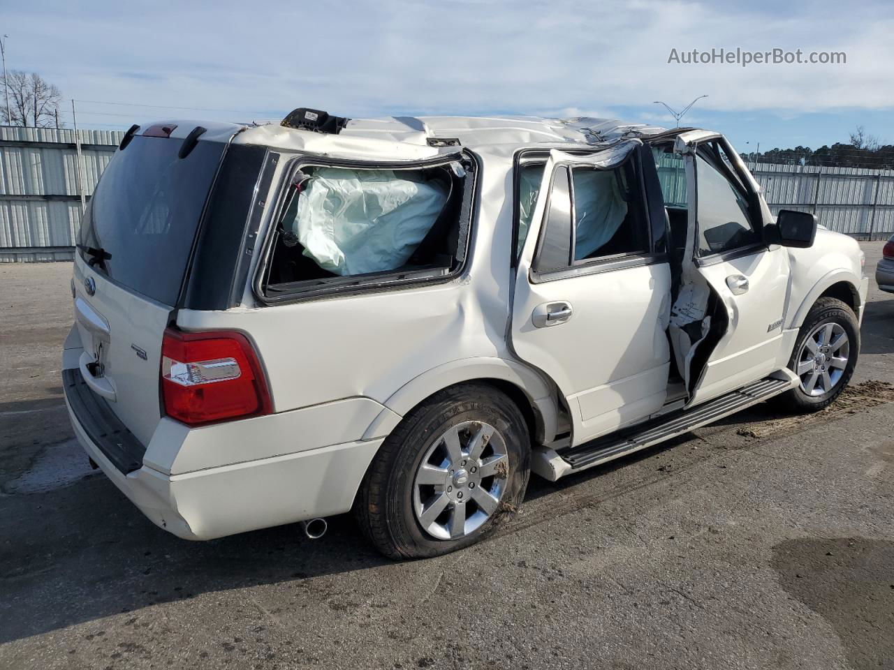 2008 Ford Expedition Limited White vin: 1FMFU19518LA24218