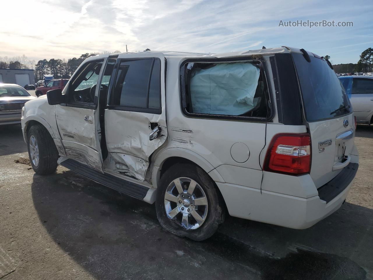 2008 Ford Expedition Limited White vin: 1FMFU19518LA24218