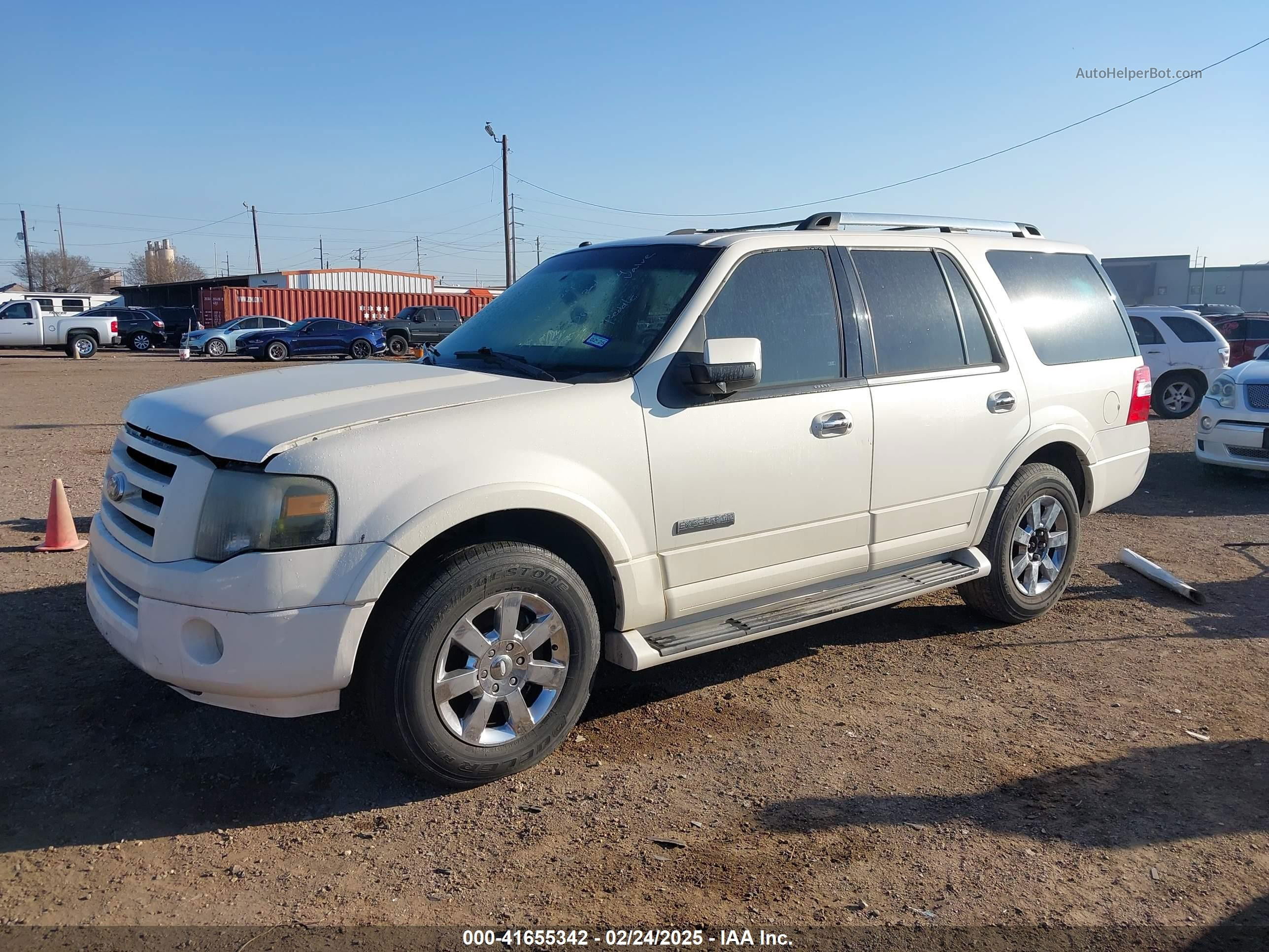 2007 Ford Expedition Limited Белый vin: 1FMFU19527LA56416
