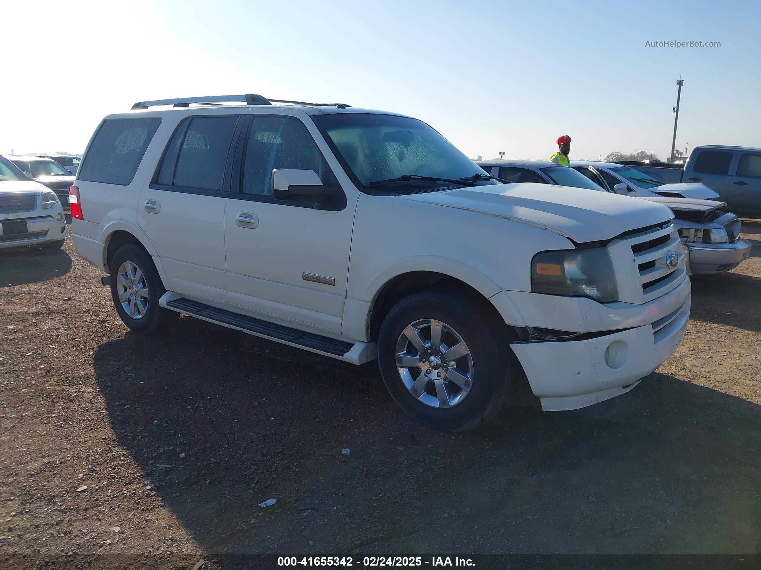 2007 Ford Expedition Limited Белый vin: 1FMFU19527LA56416
