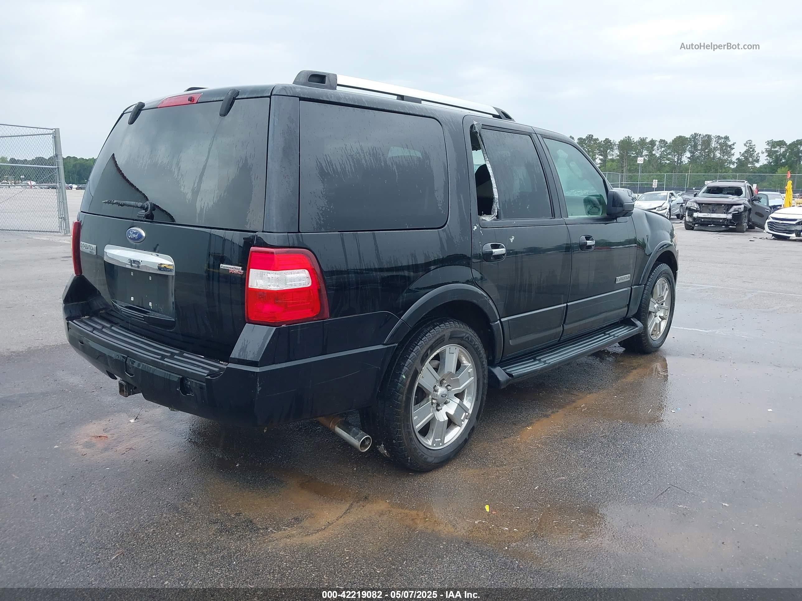 2007 Ford Expedition Limited Black vin: 1FMFU19537LA89358