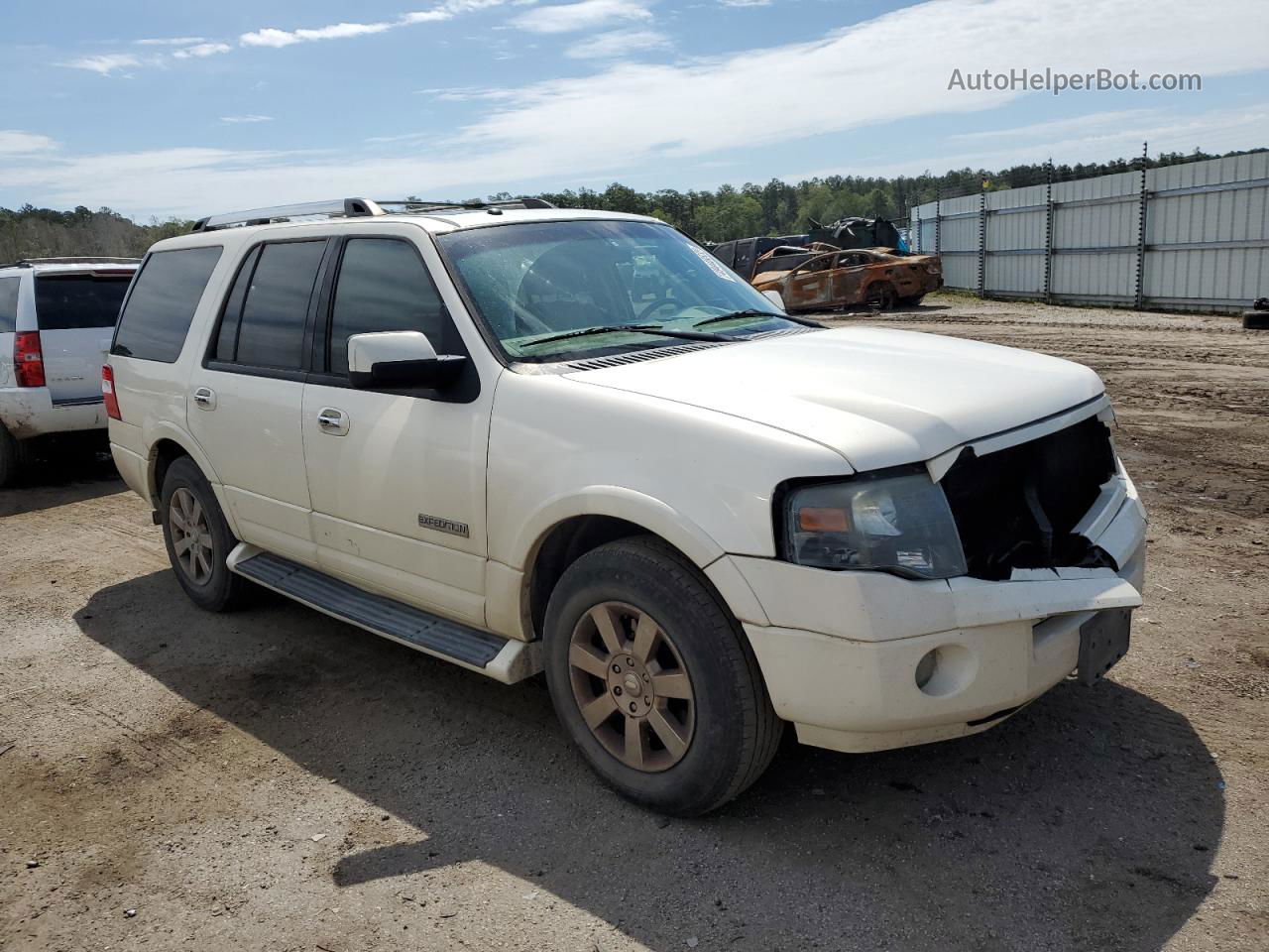 2008 Ford Expedition Limited White vin: 1FMFU19568LA14493