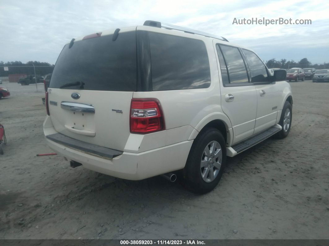 2008 Ford Expedition Limited White vin: 1FMFU19568LA30855