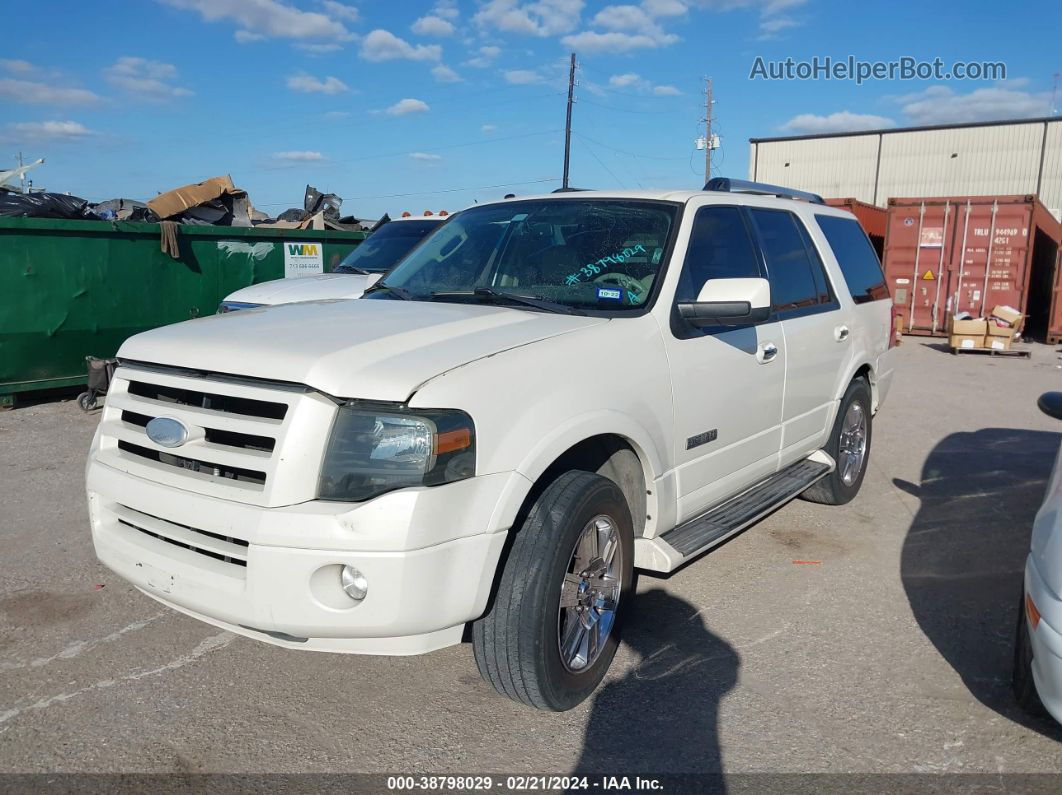 2007 Ford Expedition Limited White vin: 1FMFU19577LA36811