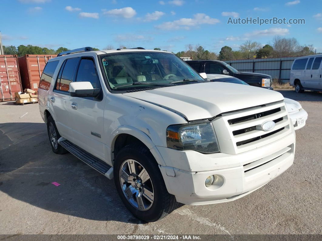 2007 Ford Expedition Limited White vin: 1FMFU19577LA36811