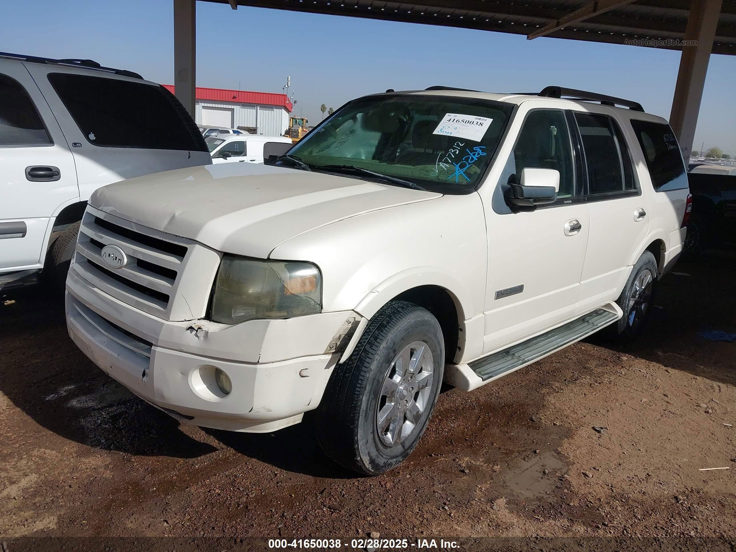 2007 Ford Expedition Limited White vin: 1FMFU19577LA77312