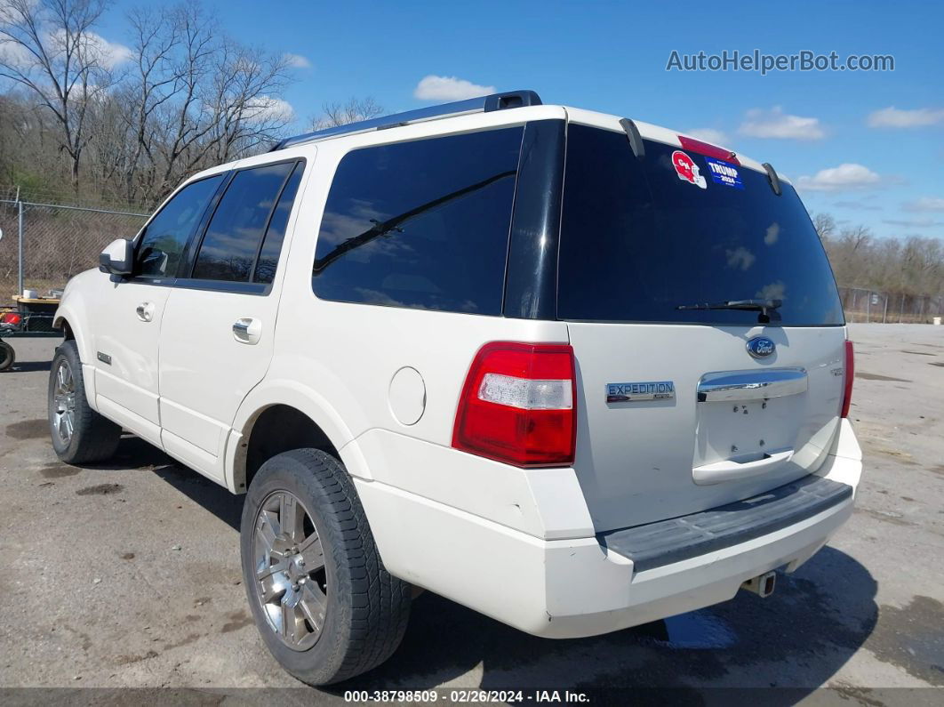 2008 Ford Expedition Limited White vin: 1FMFU19588LA72556