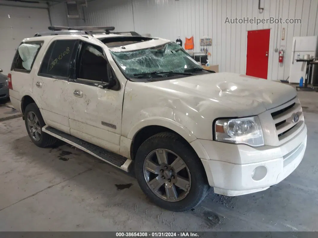 2007 Ford Expedition Limited White vin: 1FMFU20507LA49886