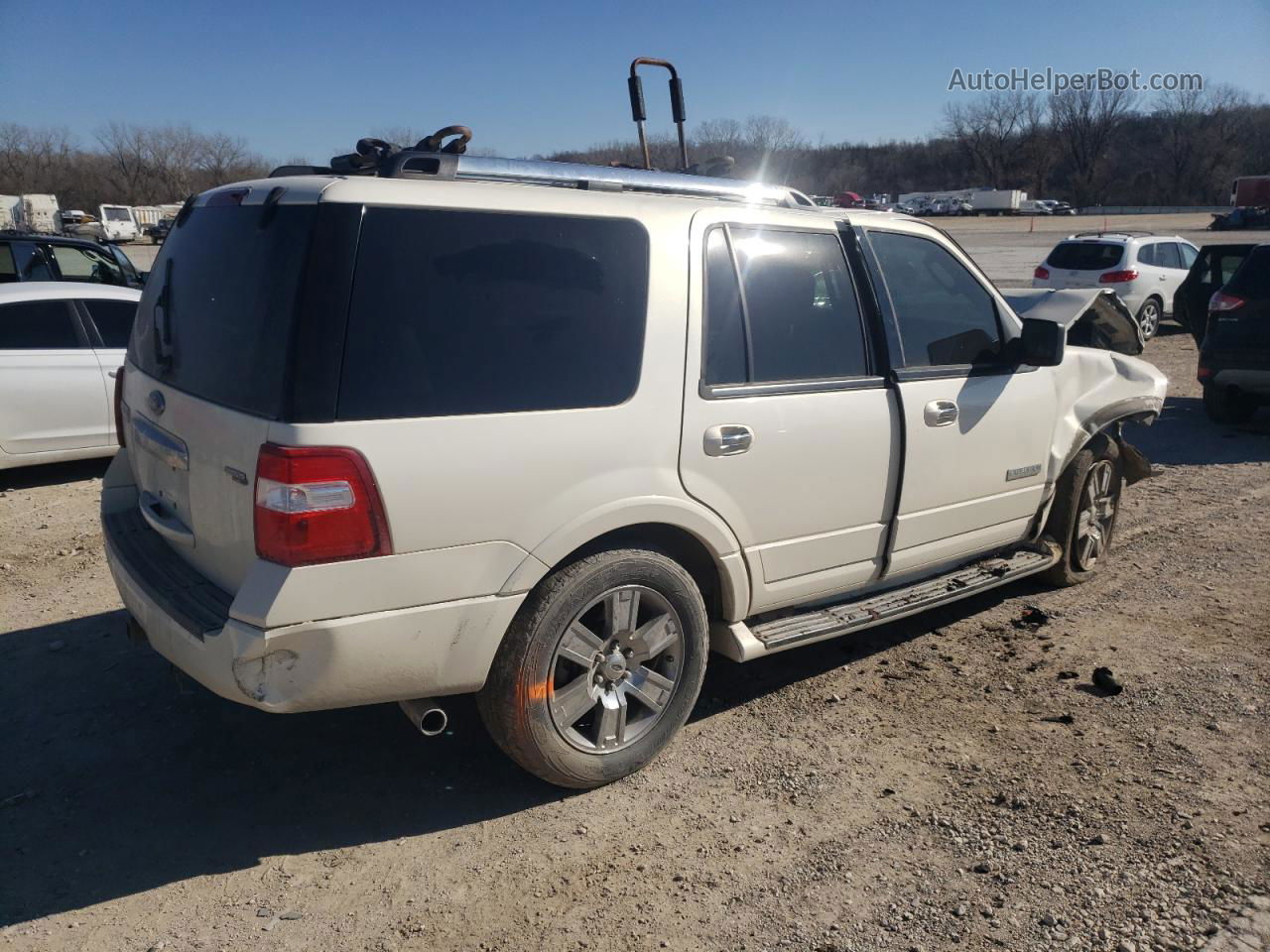 2008 Ford Expedition Limited White vin: 1FMFU20548LA77403