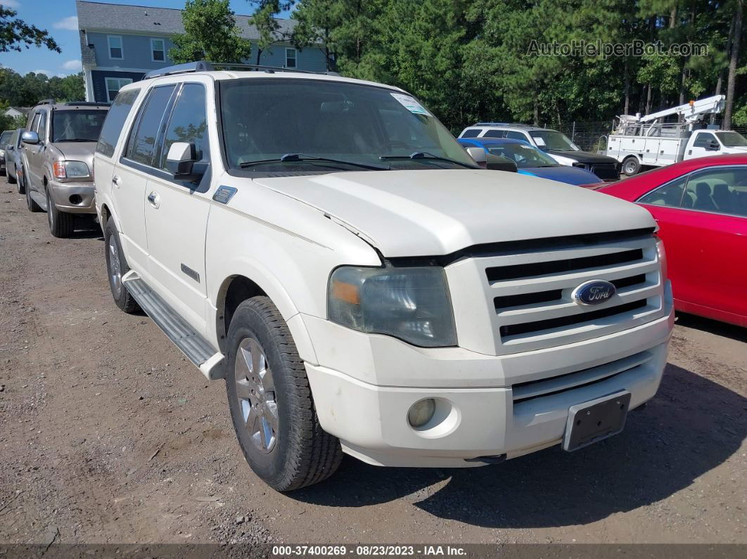 2007 Ford Expedition Limited White vin: 1FMFU20557LA79322